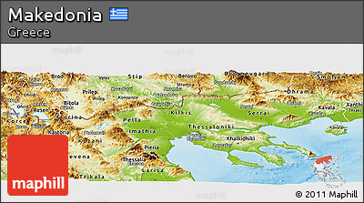 Physical Panoramic Map of Makedonia