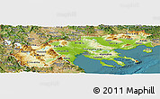 Physical Panoramic Map of Makedonia, satellite outside