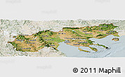 Satellite Panoramic Map of Makedonia, lighten