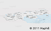 Silver Style Panoramic Map of Makedonia, single color outside