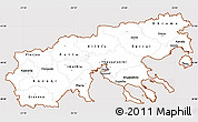 Classic Style Simple Map of Makedonia, cropped outside