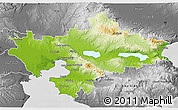 Physical 3D Map of Thessaloniki, desaturated