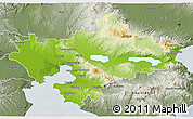Physical 3D Map of Thessaloniki, semi-desaturated