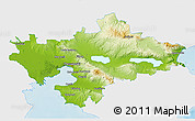 Physical 3D Map of Thessaloniki, single color outside