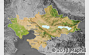 Satellite Map of Thessaloniki, desaturated