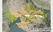 Satellite Map of Thessaloniki, semi-desaturated