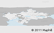 Gray Panoramic Map of Thessaloniki, single color outside