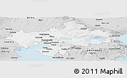 Silver Style Panoramic Map of Thessaloniki