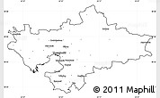 Blank Simple Map of Thessaloniki, cropped outside