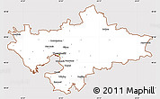 Classic Style Simple Map of Thessaloniki, cropped outside