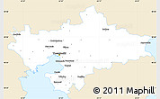 Classic Style Simple Map of Thessaloniki, single color outside