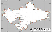 Gray Simple Map of Thessaloniki, cropped outside