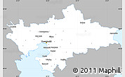 Gray Simple Map of Thessaloniki, single color outside
