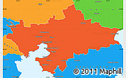 Political Simple Map of Thessaloniki