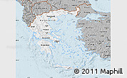 Gray Map of Greece