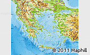 Physical Map of Greece