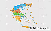 Political Map of Greece, cropped outside