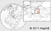 Blank Location Map of Lesvos