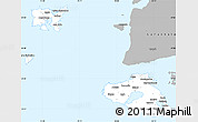 Gray Simple Map of Lesvos