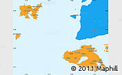 Political Simple Map of Lesvos
