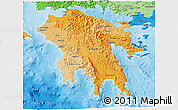 Political Shades 3D Map of Peloponissos