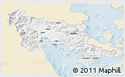 Classic Style 3D Map of Argolis, single color outside