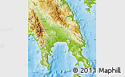 Physical Map of Lakonia