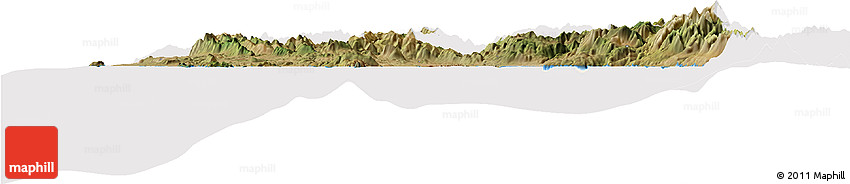 Satellite Horizon Map of Messinia, cropped outside