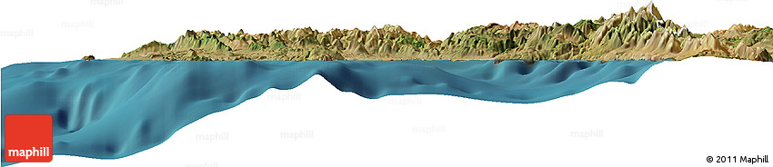 Satellite Horizon Map of Messinia
