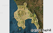 Satellite Map of Messinia, darken