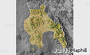 Satellite Map of Messinia, desaturated
