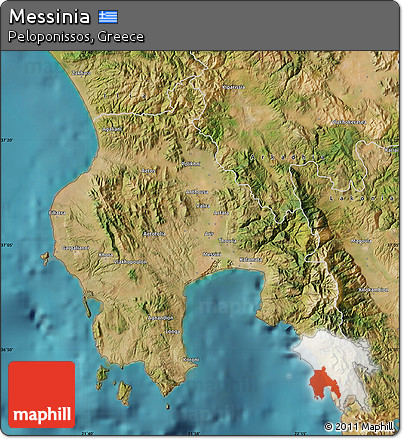 Satellite Map of Messinia