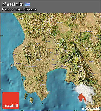 Satellite Map of Messinia