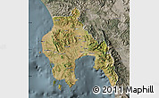 Satellite Map of Messinia, semi-desaturated
