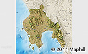 Satellite Map of Messinia, shaded relief outside