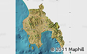 Satellite Map of Messinia, single color outside