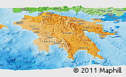 Political Shades Panoramic Map of Peloponissos