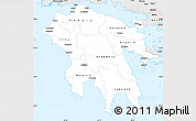 Silver Style Simple Map of Peloponissos