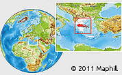 Physical Location Map of Sterea Ellas, highlighted country, within the entire country