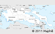 Silver Style Simple Map of Sterea Ellas