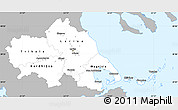 Gray Simple Map of Thessalia, single color outside