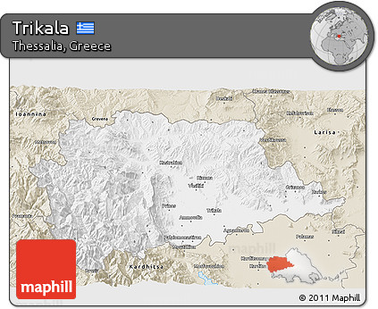 Classic Style 3D Map of Trikala