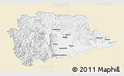 Classic Style 3D Map of Trikala, single color outside