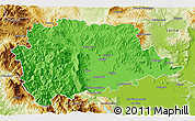 Political 3D Map of Trikala, physical outside