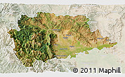 Satellite 3D Map of Trikala, lighten
