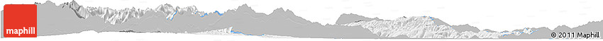 Gray Horizon Map of Trikala, single color outside