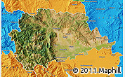 Satellite Map of Trikala, political outside
