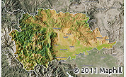 Satellite Map of Trikala, semi-desaturated