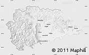 Silver Style Map of Trikala, single color outside