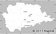 Gray Simple Map of Trikala, single color outside